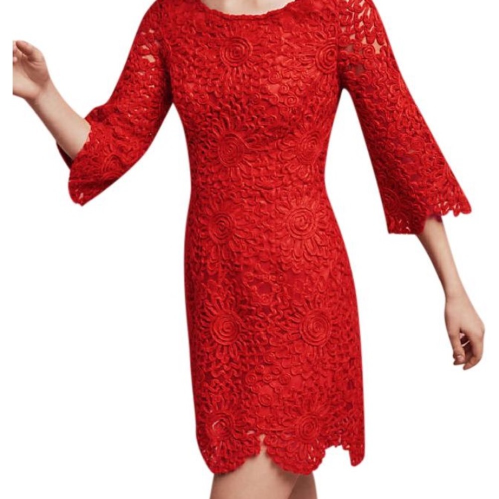Plenty by Tracy Reese petites Lace Red Dress NWT